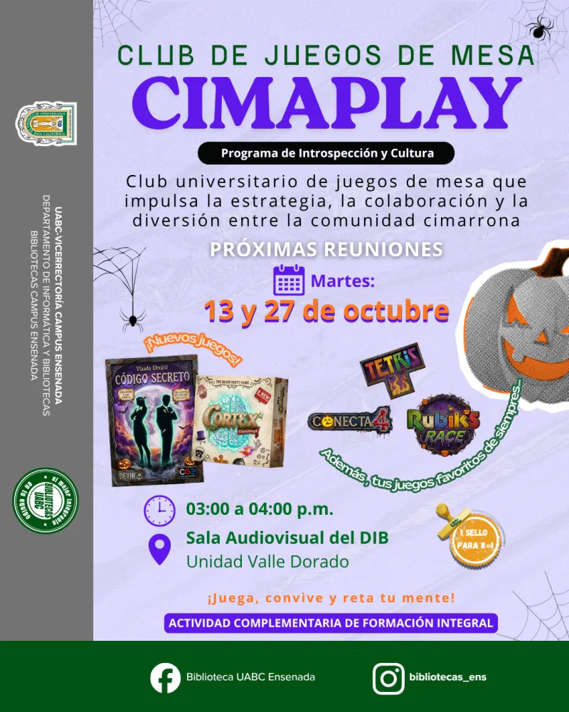 Club de juegos de mesa CIMAPLAY — 27 de octubre